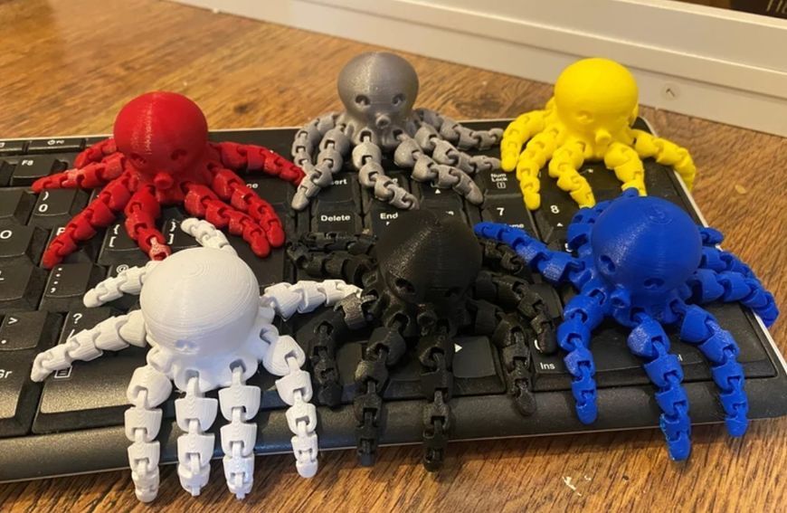 Восьминіг міні антистресова 3D іграшка 3Dtoy38 фото