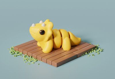 Трицератопс Брелок 3D 3Dkey23 фото