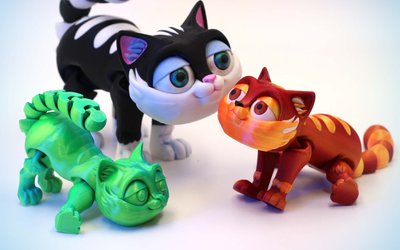 Рухливий кіт іграшка 3D 3Dtoy34 фото