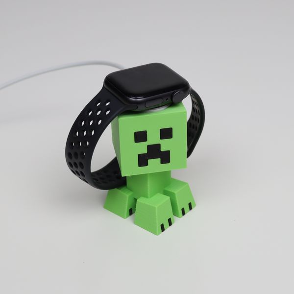 Підставка для годинника Apple Watch у стилі MINECRAFT CREEPER 3dliv12 фото Підставка для годинника Apple Watch у стилі MINECRAFT CREEPER 3dliv12 фото