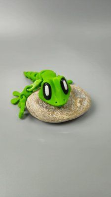 Гекон Ящірка рухлива 3D Іграшка 17см 3Dtoy57 фото