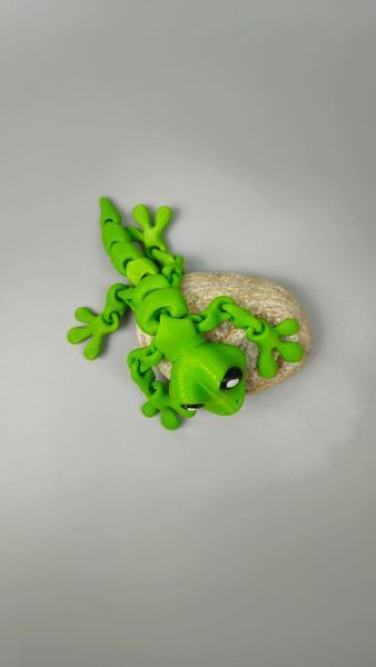 Гекон Ящірка рухлива 3D Іграшка 17см 3Dtoy57 фото