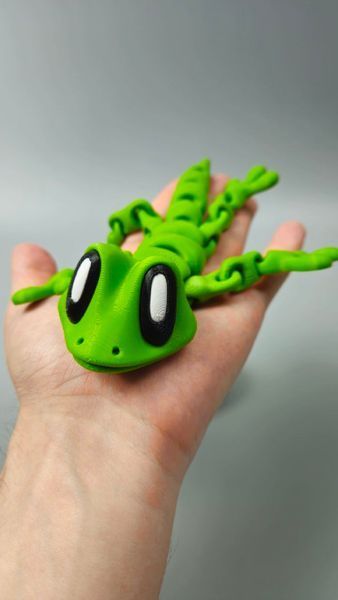 Гекон Ящірка рухлива 3D Іграшка 17см 3Dtoy57 фото