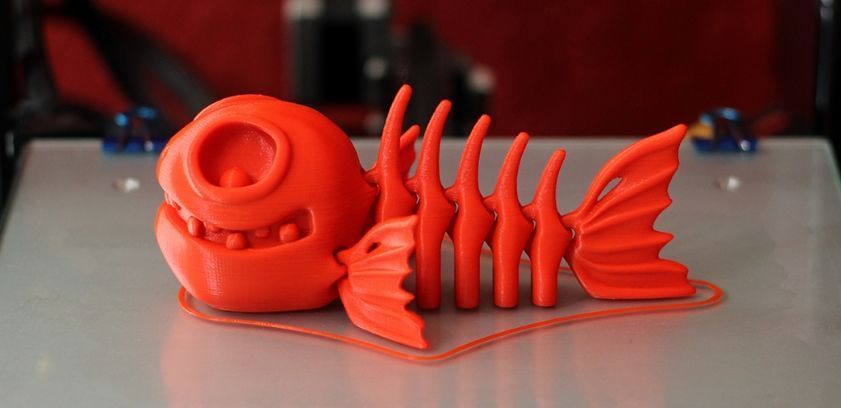 Рыба скелет подвижная 3D 3Dtoy22 фото