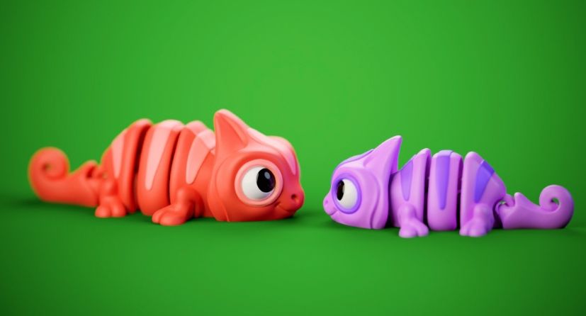 Хамелеон рухлива іграшка 3D 3Dtoy19 фото