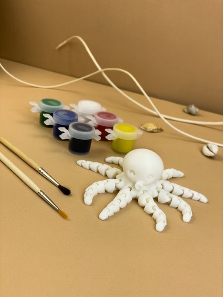 Іграшка Восьминіг рухливий Міні для розфарбовування 3Dpri04 фото