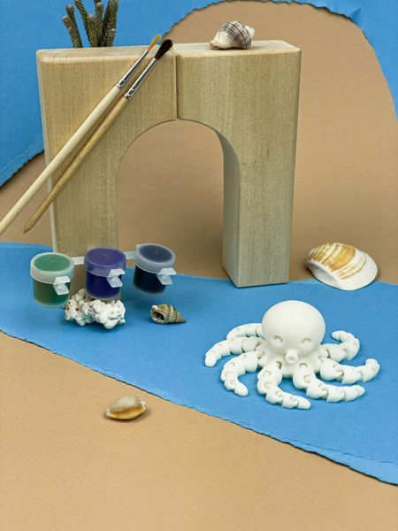 Іграшка Восьминіг рухливий Міні для розфарбовування 3Dpri04 фото