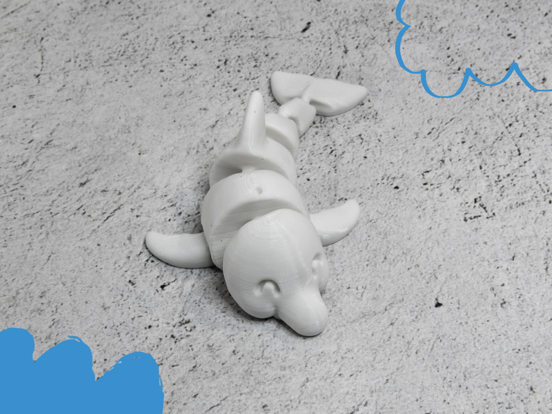 Іграшка Дельфін рухлива для розфарбовування 3Dpri05 фото