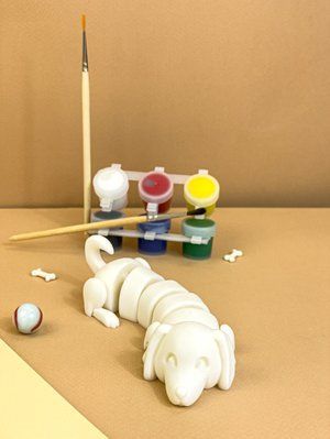 Игрушка Такса собака подвижная для раскрашивания 3Dpri10 фото