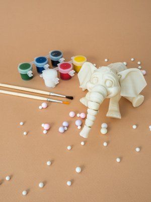Игрушка Слон цирковой подвижный для раскрашивания 3Dpri19 фото