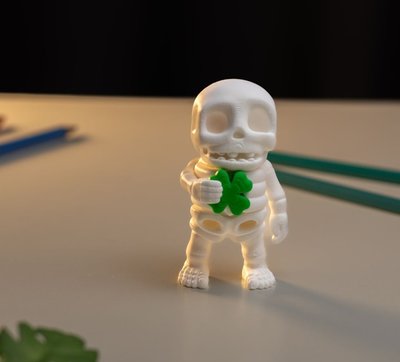 Скелет с клевером Брелок 3D 3Dkey38 фото