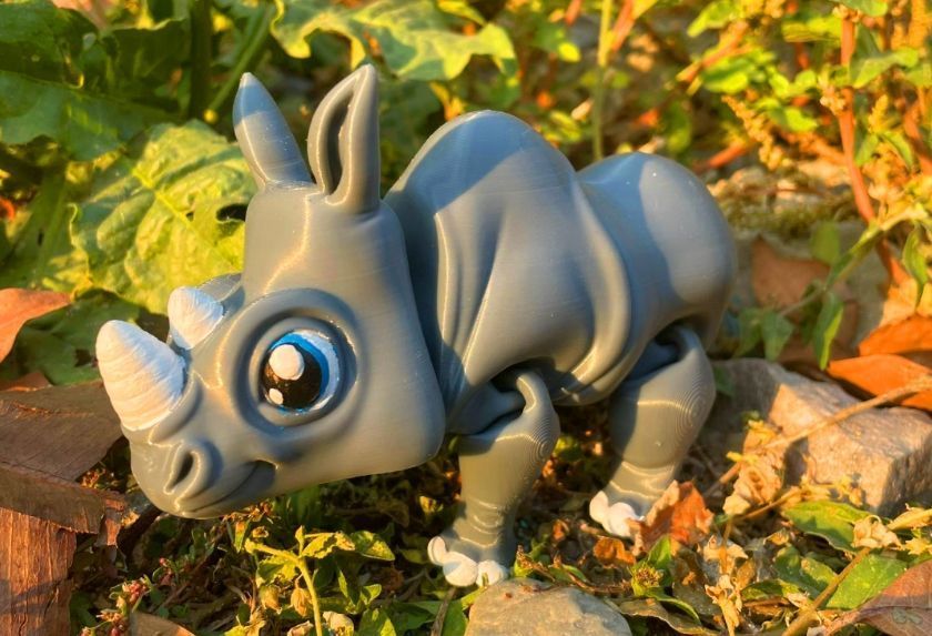Носорог подвижная 3D игрушка 3Dtoy18 фото