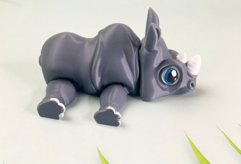 Носорог подвижная 3D игрушка 3Dtoy18 фото